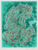 Green abstract by André Masson, Lithograph and etching, sold Jun 2017