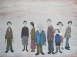 His Family Signed and stamped with Fine Art Trade Guild by L. S. Lowry, Lithograph, sold Jun 2017