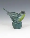 Blue tit on a ball by Geoffrey Dashwood, bronze, sold Jun 2017