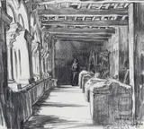 Santa Maria del Sar, Santiago Compostela Signed and titled Pencil 25.5 x 28.5cm Provenance: Mercury Gallery, London, February 10th, 1969, No by Muirhead Bone, Pencil, offered Jun 2017