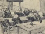 The Kindergarten Signed and dated 17 Pencil 16 by Ernest Procter, Pencil, sold Jun 2017