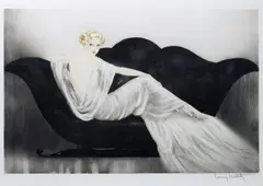 Le Sofa, E.118, (1937) drypoint and etching, framed by Louis Icart, etching, sold Mar 2017