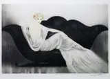 Le Sofa, E.118, (1937) drypoint and etching, framed by Louis Icart, etching, sold Mar 2017