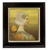 Sa Tres Gracieuse Majeste La Reine Wilhelmine lithograph in colours, framed signed in the print top left corner, 38.5 x 36cm by Paul Berthon, lithograph, sold Mar 2017