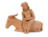 Lady on a Donkey, a terracotta maquette, unsigned, chips to her feet, 43cm by Astrid Zydower, Stone, thence by descent, offered Mar 2017