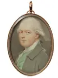 Portrait miniature of Baron Crewe by John Smart, 1781, oil, offered Mar 2017