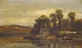 Saint Sampsons on the River Fowey by William Pitt, 1857, oil on canvas, sold Mar 2017