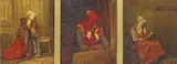 Studies of peasant women at prayer by John Scarlett Davis, oil on canvas, sold Mar 2017
