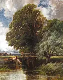 The Watering Place Signed with initials and dated 91 Oil on canvas 77 x 61cm; 30½ x 24in Provenance: M by Edmund Morison Wimperis, Oil on canvas, sold Mar 2017