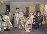Difficult to please Signed with a monogram Oil by Frank Hobden, Oil on canvas, sold Mar 2017