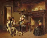 The huntsman~s trophy Signed and dated 1900 Oil on canvas 66 x 81cm; 26 x 32in by Léon Émile Caille, 1900, Oil on canvas, sold Mar 2017