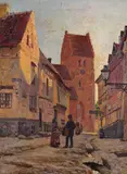 Naestved by Ann Fischer, Oil on canvas, sold Mar 2017