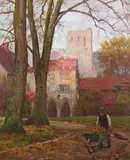 The Deanery by Blandford Fletcher, 1898, Oil on canvas, sold Mar 2017