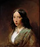 Portrait of a girl by William Huggins, Oil on panel, sold Mar 2017