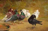 The Uninvited Guest Signed and dated 1900 Oil by Charles Collins, 1900, Oil on canvas, sold Mar 2017