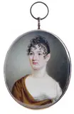 Portrait miniature of Hester Mills by William Haines, watercolor, sold Mar 2017