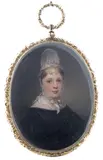 Portrait miniature of Elizabeth Crosfield by Francis Hargreaves, watercolor, sold Mar 2017