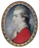 Portrait miniature of John Frederick Sackville by Ozias Humphry, 1781, watercolor, sold Mar 2017