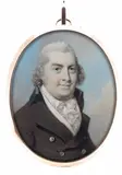 Portrait miniature of Sir William Loraine by George Engleheart, watercolor, sold Mar 2017