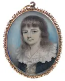 Portrait miniature of a young boy by Andrew Plimer, watercolor, offered Mar 2017