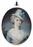 Portrait miniature of a lady by John Russell, watercolor, sold Mar 2017