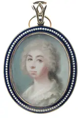 Portrait miniature of a lady by Abraham Daniel, watercolor, offered Mar 2017