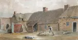 A farmyard in Cheshire Signed and dated 1821 Watercolour on buff paper by Daniel Orme, 1821, Watercolour on buff paper, offered Mar 2017
