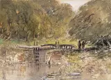 Untitled by David Cox Snr. O.W.S., Watercolour with conte, sold Mar 2017