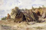 A Turkish peasant tent in Lycia Watercolour 31.5 x 47cm; 12½ x 18in Provenance: H by William James Müller, Watercolour, sold Mar 2017