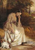 Maria of Moulines Signed indistinctly Watercolour 46.5 x 33cm; 18¼ x 13¼in General condition report Some fading and discolouration by Charles Landseer, Watercolour, sold Mar 2017