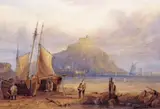 St Michael~s Mount by Clarkson Frederick Stanfield, Watercolour Each, sold Mar 2017
