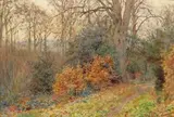 Path through the wood Signed and dated 1902, also titled on a label verso Watercolour 26 x 37cm; 10¼ x 14½in by Wilmot Pilsbury, 1902, Watercolour, sold Mar 2017