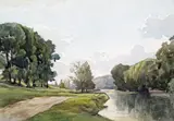Untitled by Henri Harpignies, Watercolour, sold Mar 2017