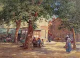 Chambéry de Lac, near Grenoble, France Signed Watercolour 36 x 50.5cm; 14 x 20in General condition report Good condition by William Kay Blacklock, Watercolour, sold Mar 2017