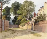 Ham Lane by Caroline Lucy Scott, watercolour, sold Mar 2017