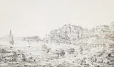 Veduta di Pozzuoli Titled verso Pen and ink 16 by Antonio Senape, Pen and ink, sold Mar 2017