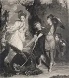 After Sir Joshua Reynolds The Duke of Bedford with his Brothers Lord by Valentine Green, Mezzotint, published, sold Mar 2017