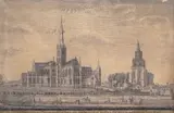 A Northeast perspective view of the by John Baptist Jackson, engraving, sold Mar 2017