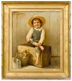 of a street urchin by Karl Witkowski, oil on canvas, sold Oct 2020