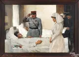illustration World War I scene by Frank Schoonover, oil on canvas, sold Oct 2020