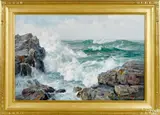 coastal scene by Charles Vickery, oil on canvas, sold Oct 2020