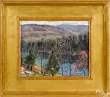 river landscape by George Gardner Symons, oil on canvas, sold Oct 2020