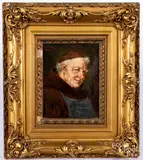 of a monk by Georg Roessler, oil on panel, sold Sep 2020