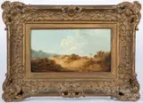landscape by George Morland, oil on panel, sold Aug 2020