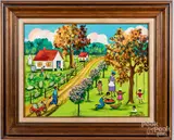 Black Americana scene by Beatrice May Smith, oil on canvas, sold Aug 2020