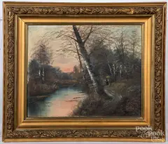 landscape by Raphael Senseman, oil on canvas, sold Aug 2020