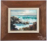 coastal scene by Peter Hayward, oil on canvas, sold Aug 2020