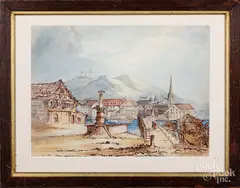 cityscene by Thomas Girtin, watercolor, offered Aug 2020