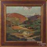 landscape by Gordon Dean Smith, oil on board, sold Aug 2020