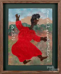 of a figure dancing by Black Joe Jackson, oil on board, sold Jun 2020